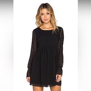 BCBG Generation black long sleeve babydoll dress size small